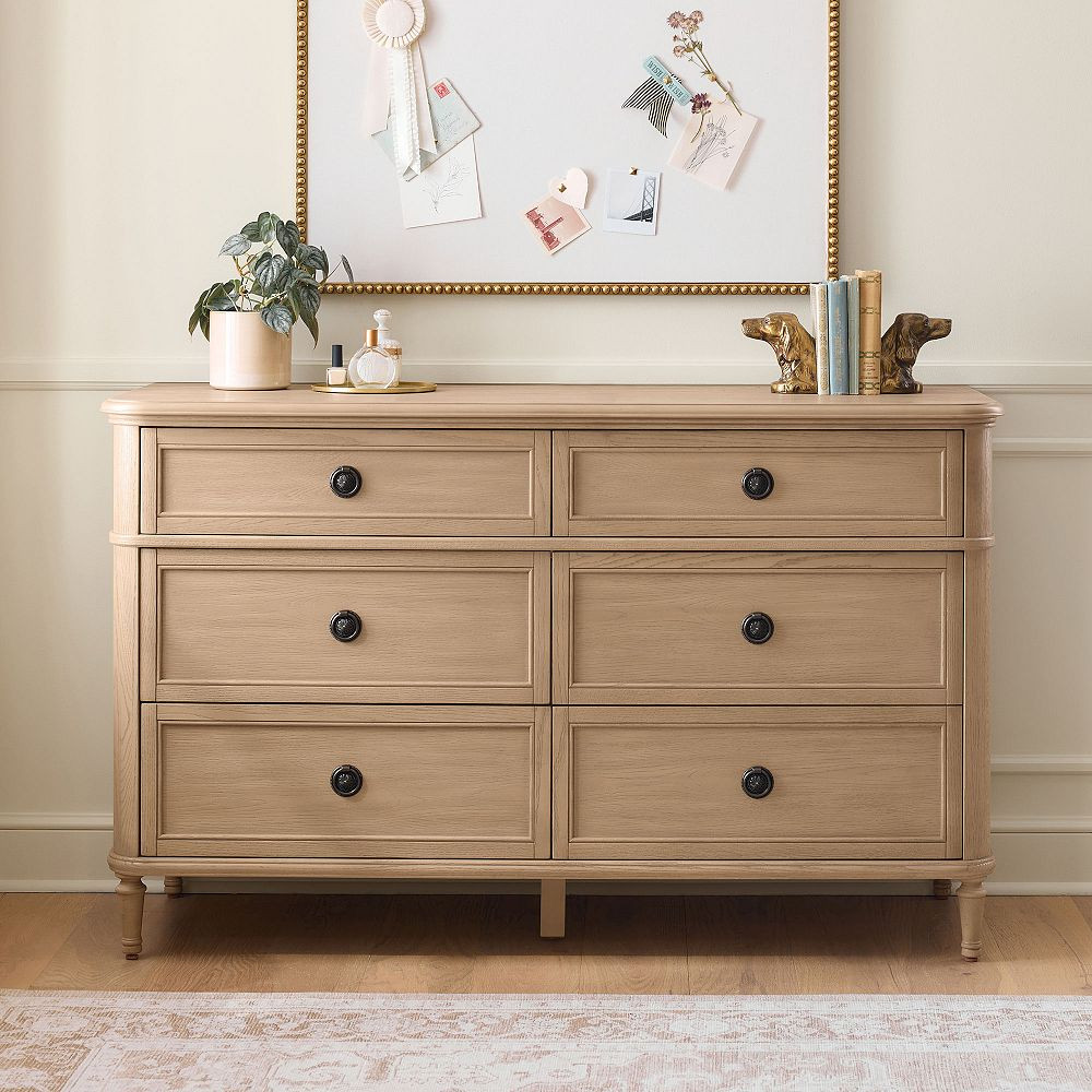Colette 6-Drawer Wide Dresser (56w x 19.5d") | Pottery Barn Teen
