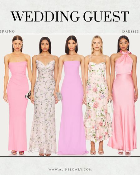Spring Wedding guest dresses. Pink wedding guest dress. Pink bridesmaid dresses. Flowers wedding guest dresses. 

#LTKstyletip #LTKwedding #LTKparties