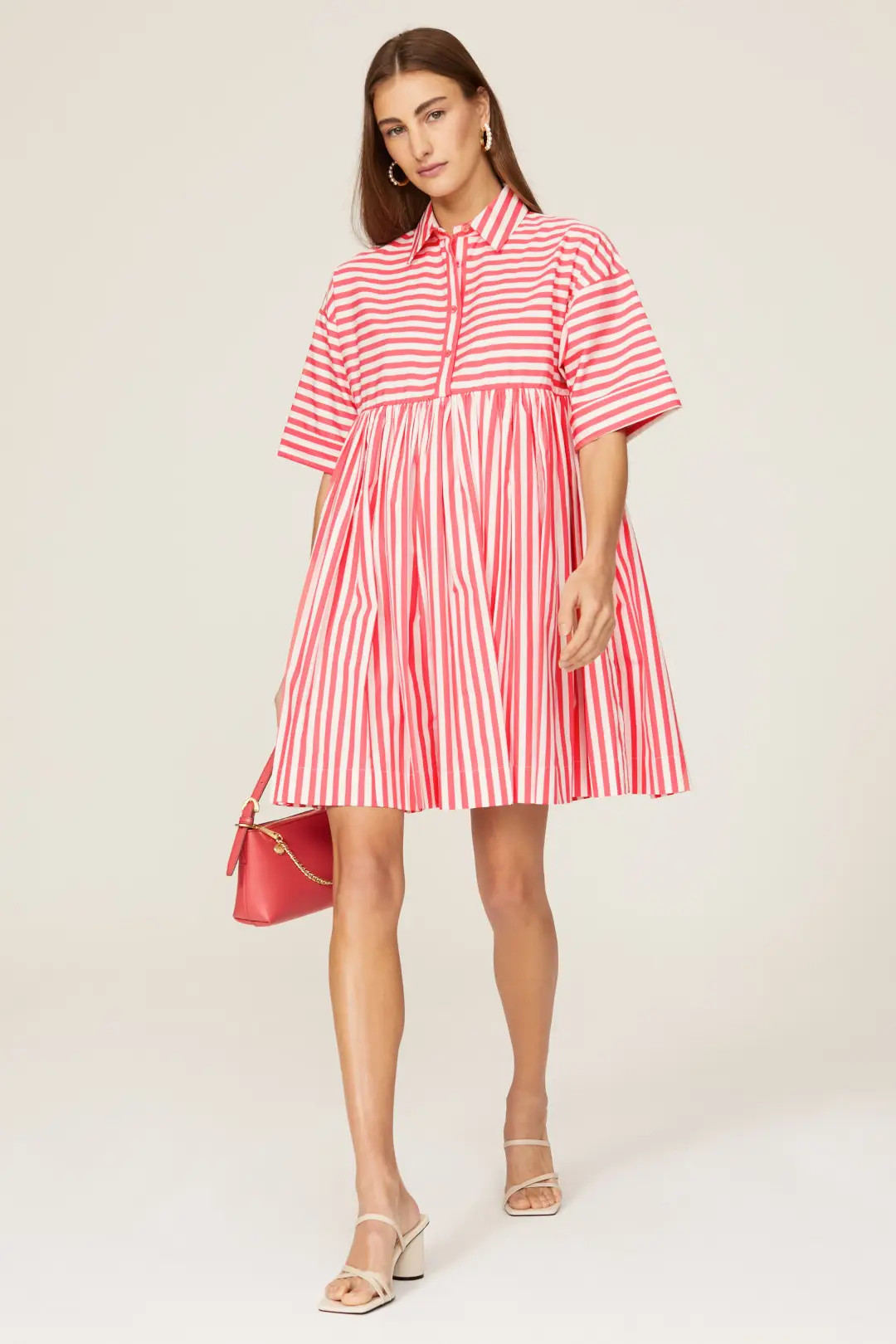Julia Stripe Swing Shirtdress | Rent the Runway
