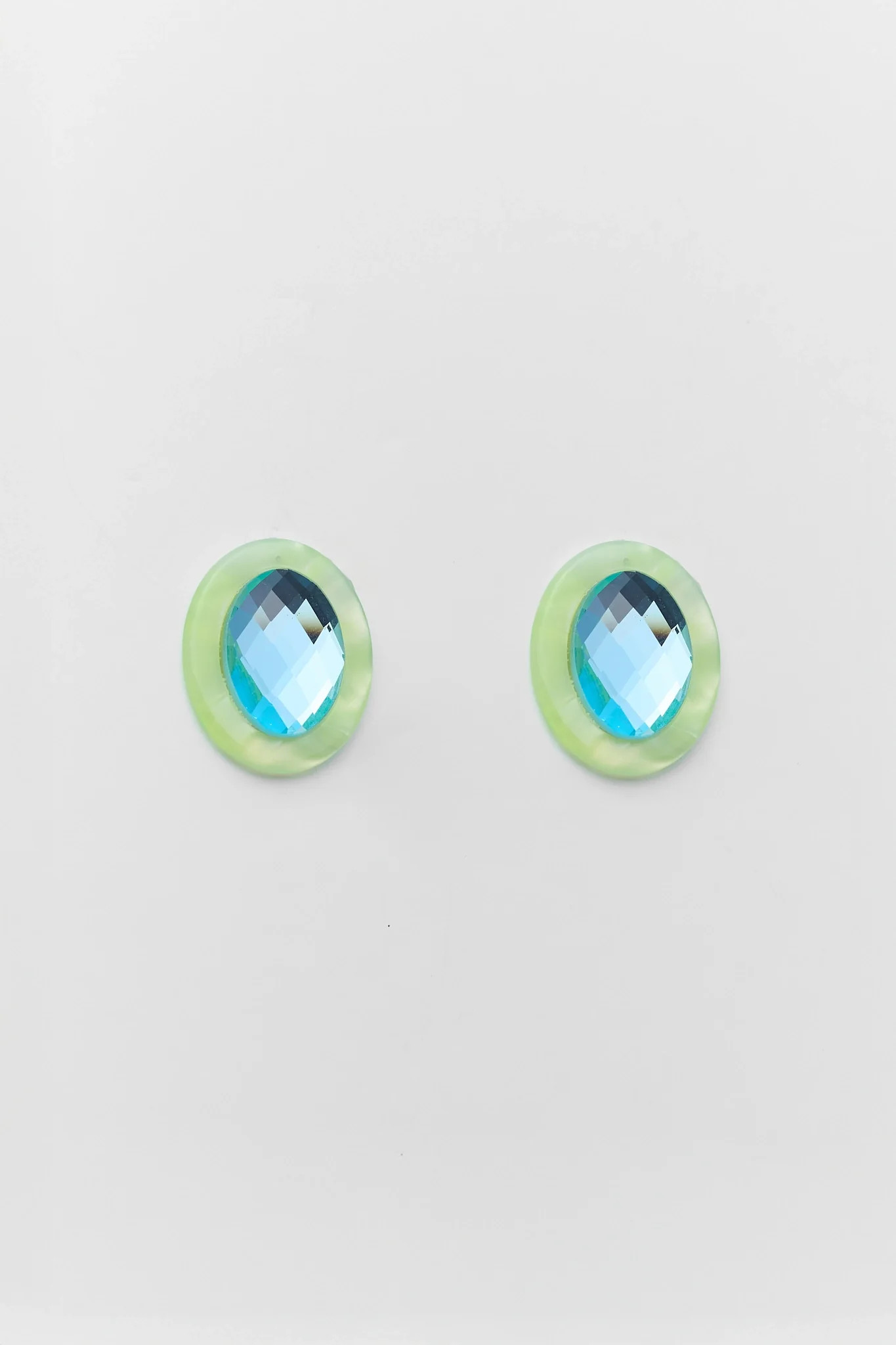Turquoise Rhinestone Stud Earrings | Avara