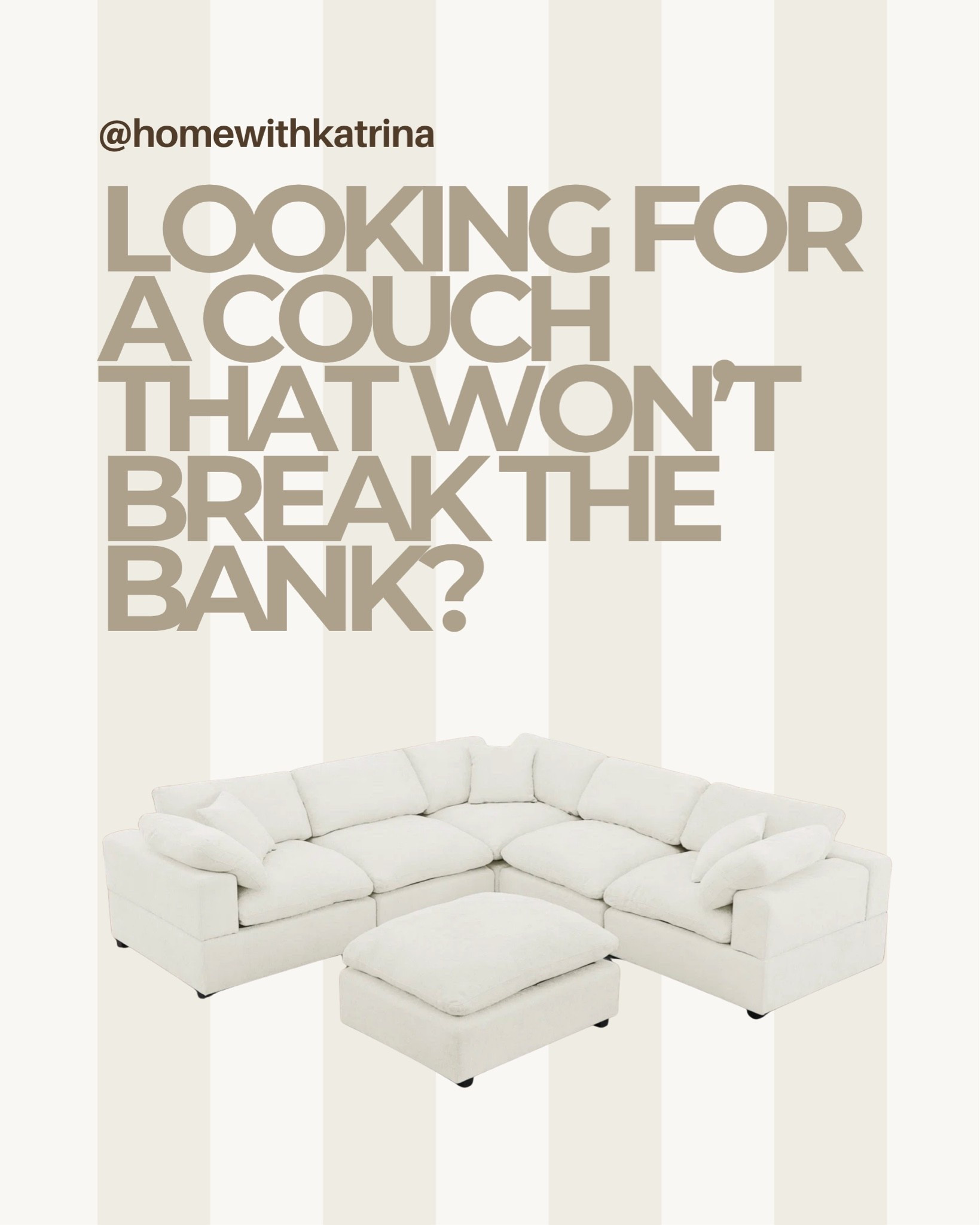 The Wayfair Cloud Couch Everyone Asks About 🤍

I finally found the perfect Wayfair cloud couch dupe that gives my living room that luxury, designer look without the designer price tag. This white modular sectional sofa is comfortable, modern, and makes the entire space feel elevated.

If you're searching for a cloud sectional, modern white couch, or a cozy living room sectional, this is one of my favorite furniture finds. The deep seating and oversized design make it perfect for relaxing, movie nights, and everyday family life.

Save this post if you're planning a living room refresh!

#WayfairCloudCouch #CloudCouchDupe #WayfairFinds #WayfairFurniture #WhiteCouch #WhiteSectional #ModularSectional #ModernLivingRoom #NeutralLivingRoom #LivingRoomIdeas #CozyHome #HomeDecorFinds #LTKHome #LTKFinds #wayfair #wayfaircreator @Wayfair

#LTKSeasonal #LTKHome