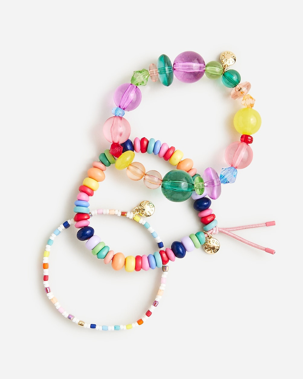 Girls' rainbow beaded bracelets three-pack | J. Crew US