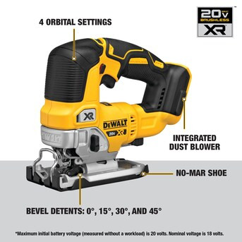 DEWALT XR 20-volt Max Brushless Variable Speed Keyless Cordless Jigsaw (Bare Tool) | Lowe's