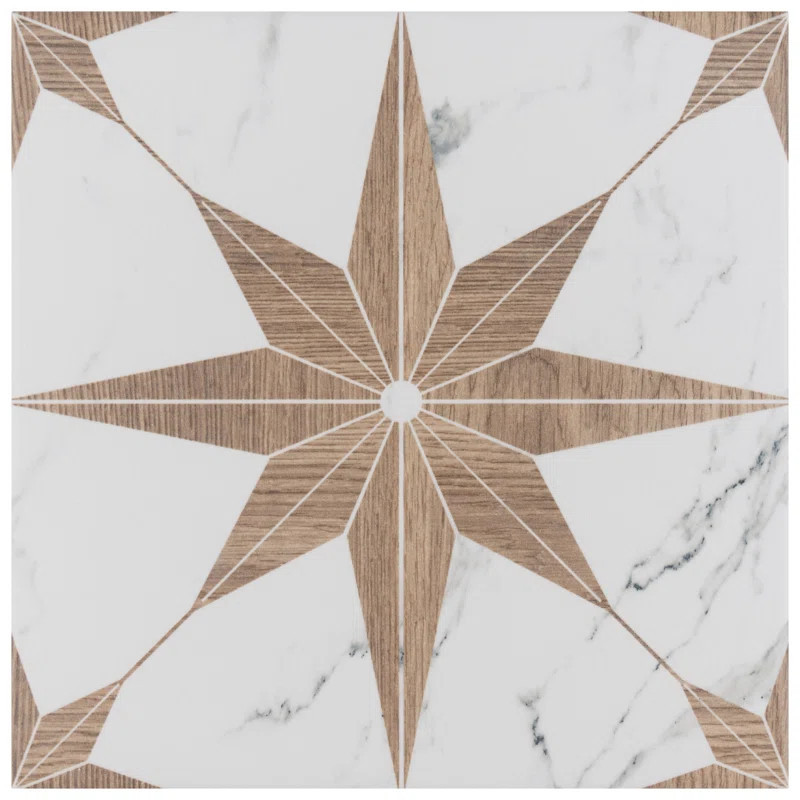 Llama Stella Loire 10" x 10" Porcelain Marble Look Wall & Floor Tile | Wayfair North America