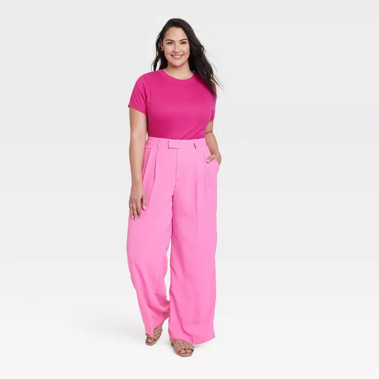 Women's High-Rise Straight Fit Fluid Pants - A New Day™ | Target