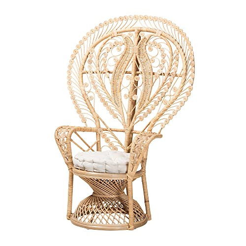Bali & pari Fedra Modern Bohemian Natural Rattan Peacock Chair | Amazon (US)