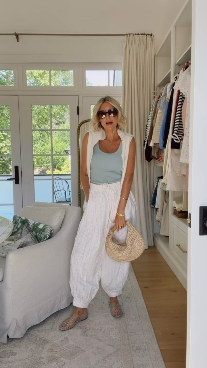 This fitted tank paired with these balloon pants creates such a fun silhouette! Wearing S in the tank & XS in the pants.

Loverly Grey, Walmart find, Walmart fashion, summer fashion, summer outfit ideas

#LTKootd #LTKSeasonal