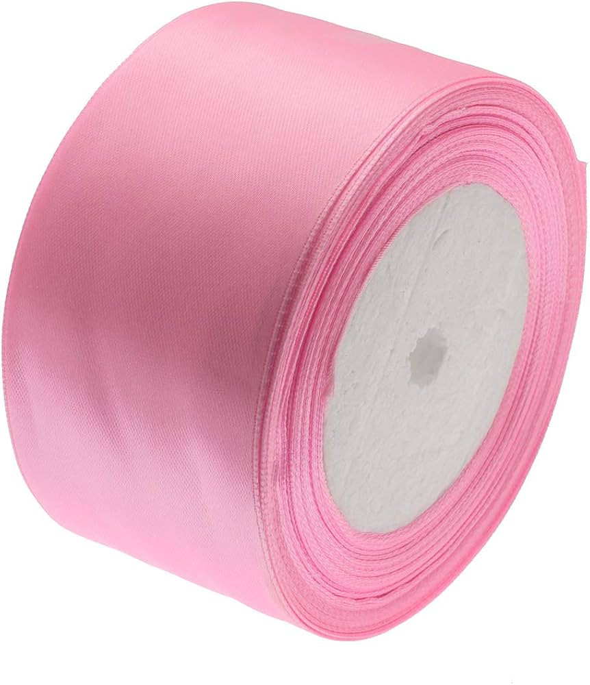 ATRBB 25 Yards 2 inches Wide Satin Ribbon Perfect for Wedding,Handmade Bows and Gift Wrapping (Pi... | Amazon (US)