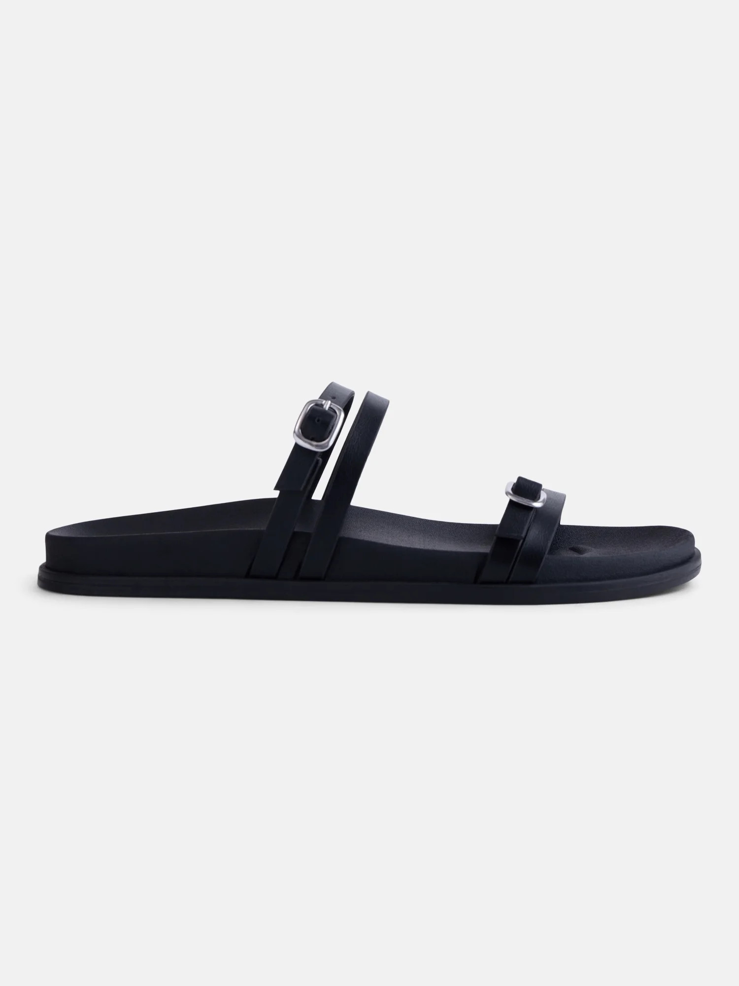 No Boundaries Women's Double Strap Footbed Sandals | Walmart (US)