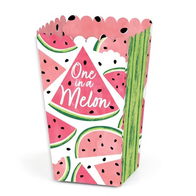 Big Dot of Happiness Sweet Watermelon - Fruit Party Favor Popcorn Treat Boxes - Set of 12 | Target