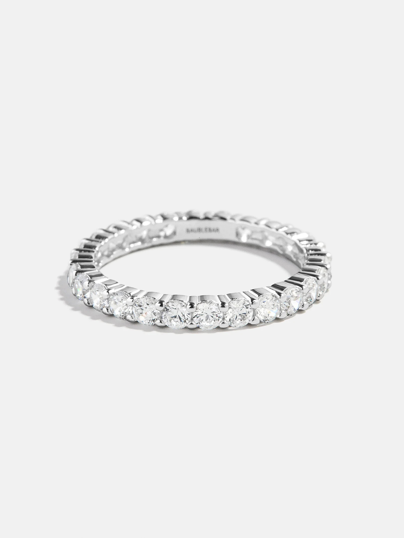 Diana Sterling Silver Eternity Ring - 3MM Stones | BaubleBar