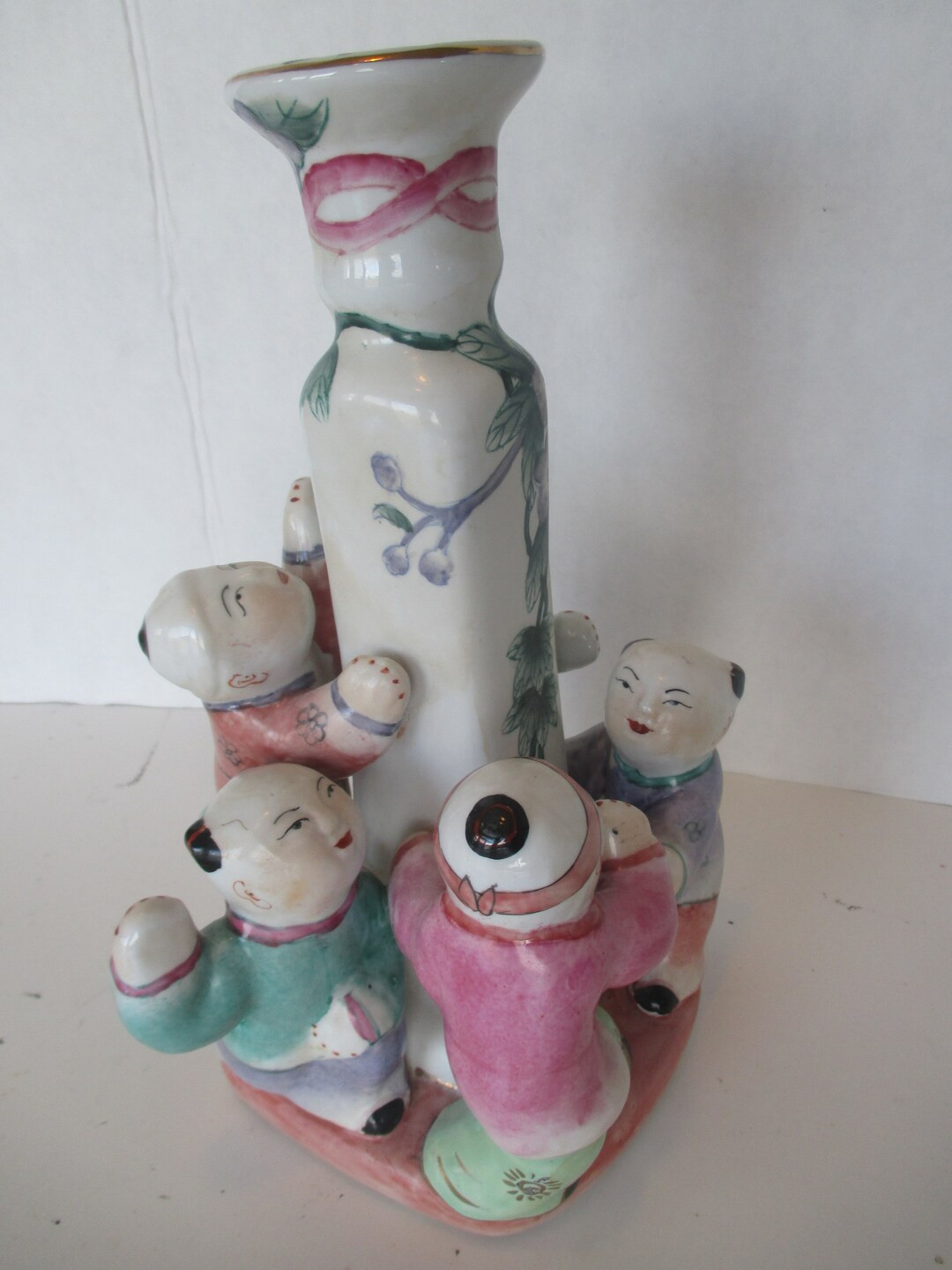 Chinese Fertility Candlestick Figurine 5 Children One Blindfolded 10 In - Etsy | Etsy (US)