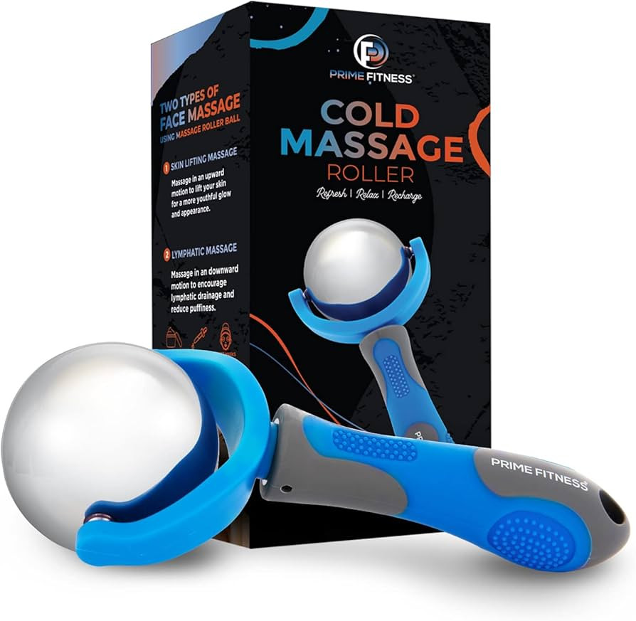 PRIME Fitness Cold Massage Roller Ball | Cold Therapy | Ice Roller Ball with Handle | cryo Stick ... | Amazon (US)
