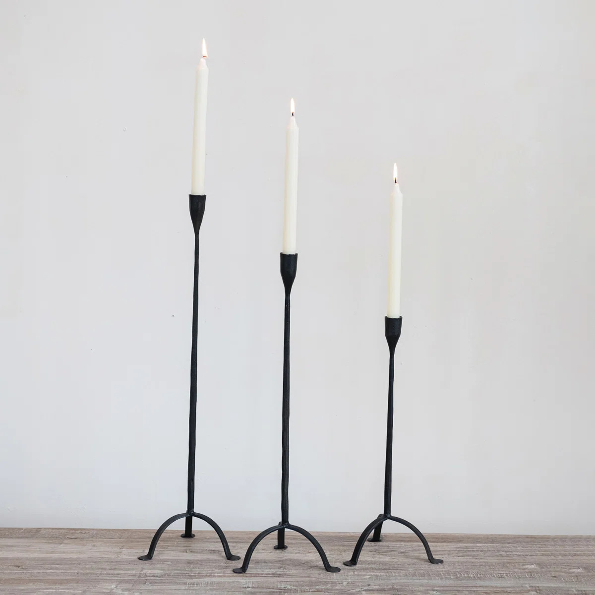 Hand-Forged Cast Metal Footed Taper Holder | Wayfair North America