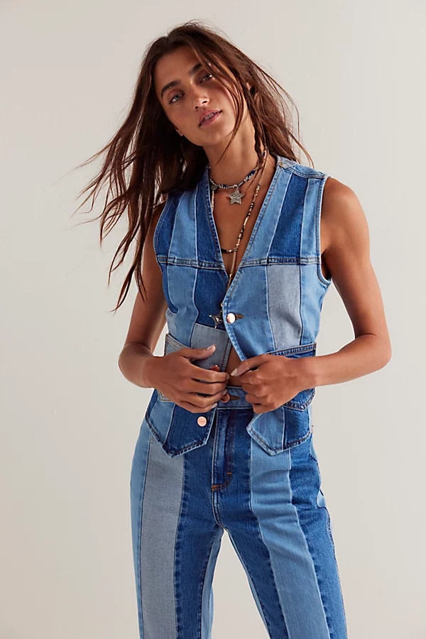 Wrangler x Lainey Wilson Patchwork Vest | Free People (Global - UK&FR Excluded)