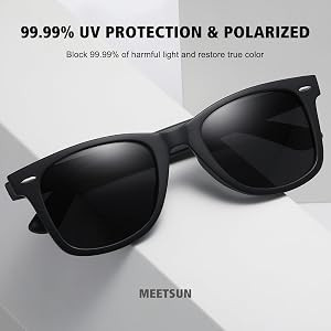 MEETSUN Retro Polarized Sunglasses for Women Men Classic Mirror Lens Driving Trendy Sun Glasses U... | Amazon (US)