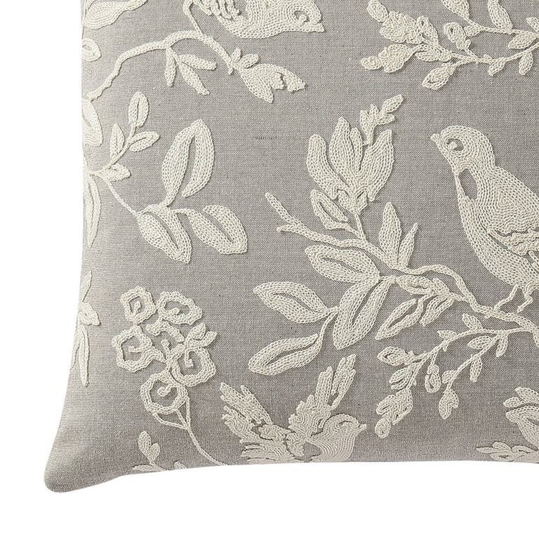 Mainstays, Chantilly Decorative Pillow, Square, 18" x 18", Grey, 1 Piece | Walmart (US)