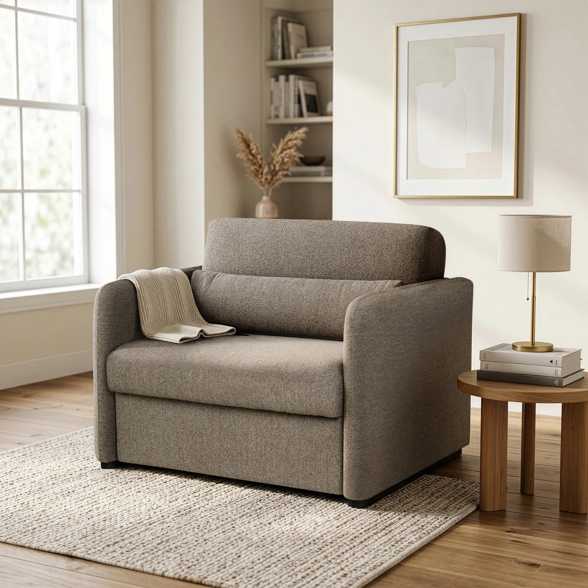 Serta Durango 46" Upholstered Twin Size Convertible Sleeper Chair | Wayfair North America