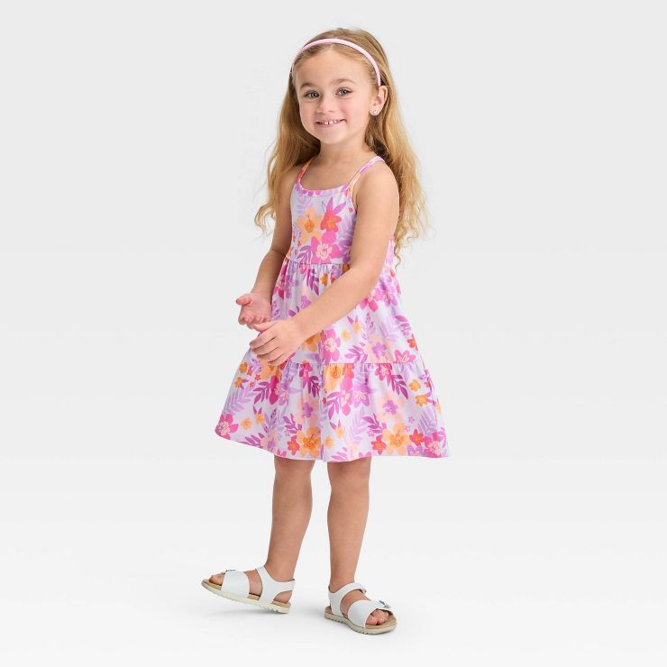 Toddler Girls' Tropical Tank Dress - Cat & Jack™ Purple | Target