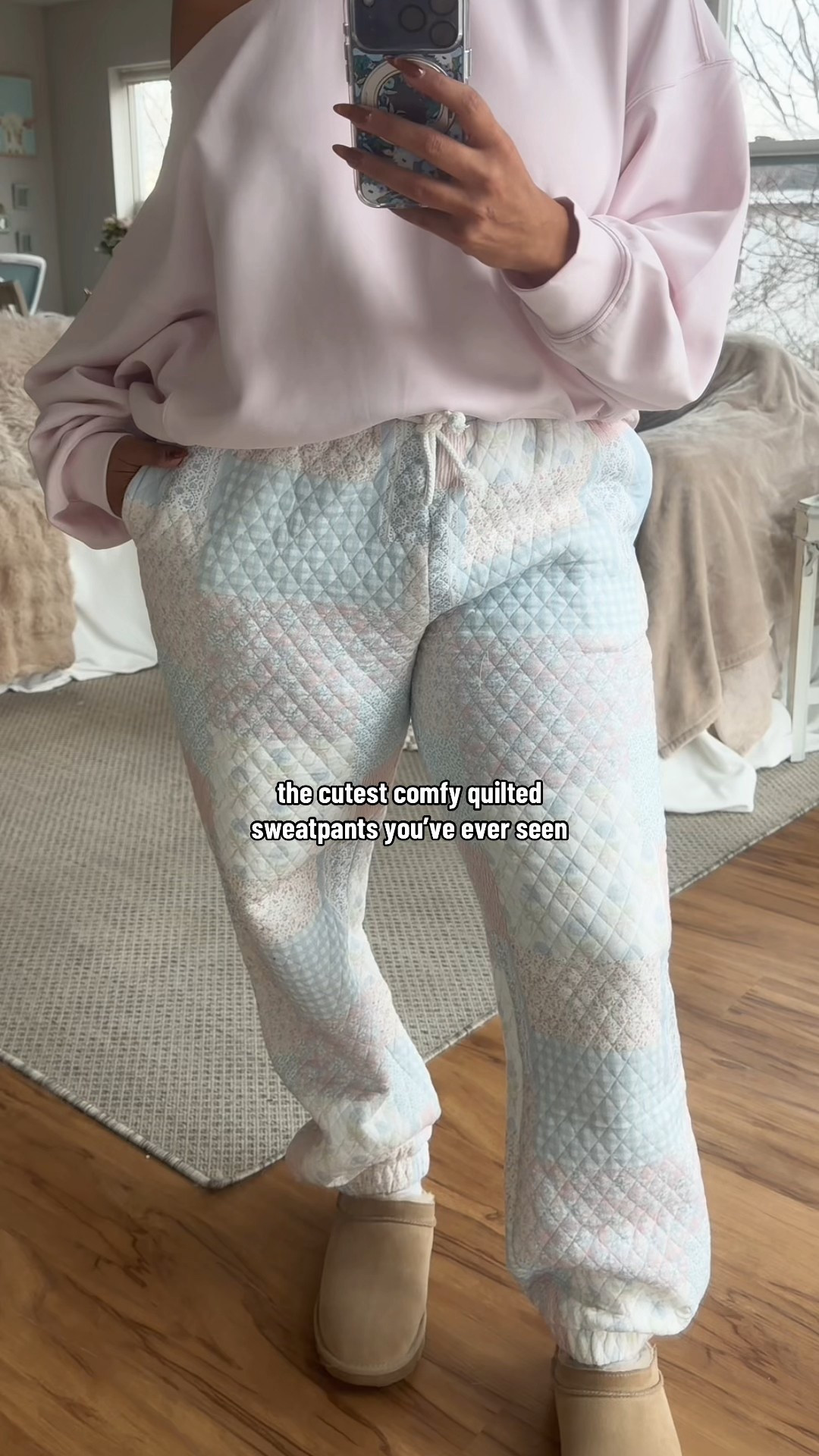 COMFY COZY & QUILTED 😍

Joggers are a TikTok shop find and I’ll drop the link here https://www.tiktok.com/t/ZTMv58d3B/ 

joggers 
Uggs
athleisure 
loungewear 
at home outfit 

#LTKOver40 #LTKootd #LTKStyleTip