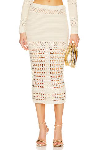 Raya Skirt in Ivory And Gold
                    
                    retrofete | Revolve Clothing (Global)