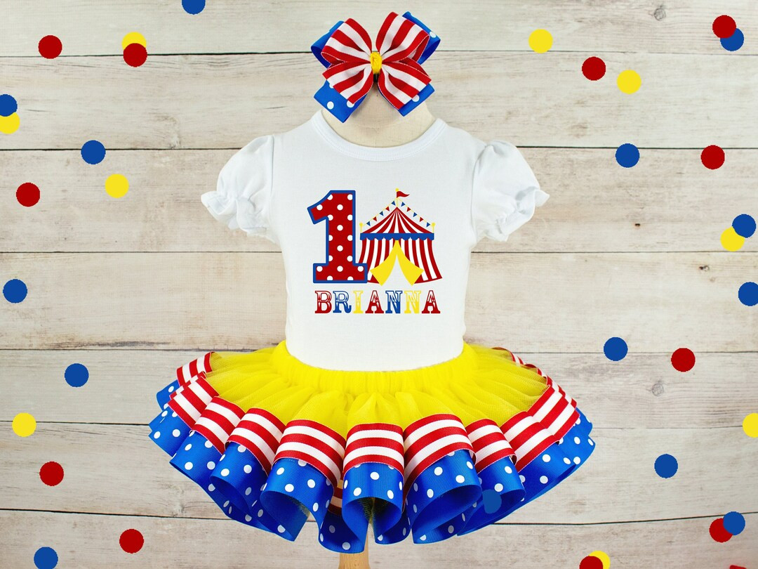 Circus Birthday Outfit Girl Carnival Outfit Circus Birthday Dress Girls First Birthday Circus Tut... | Etsy (US)