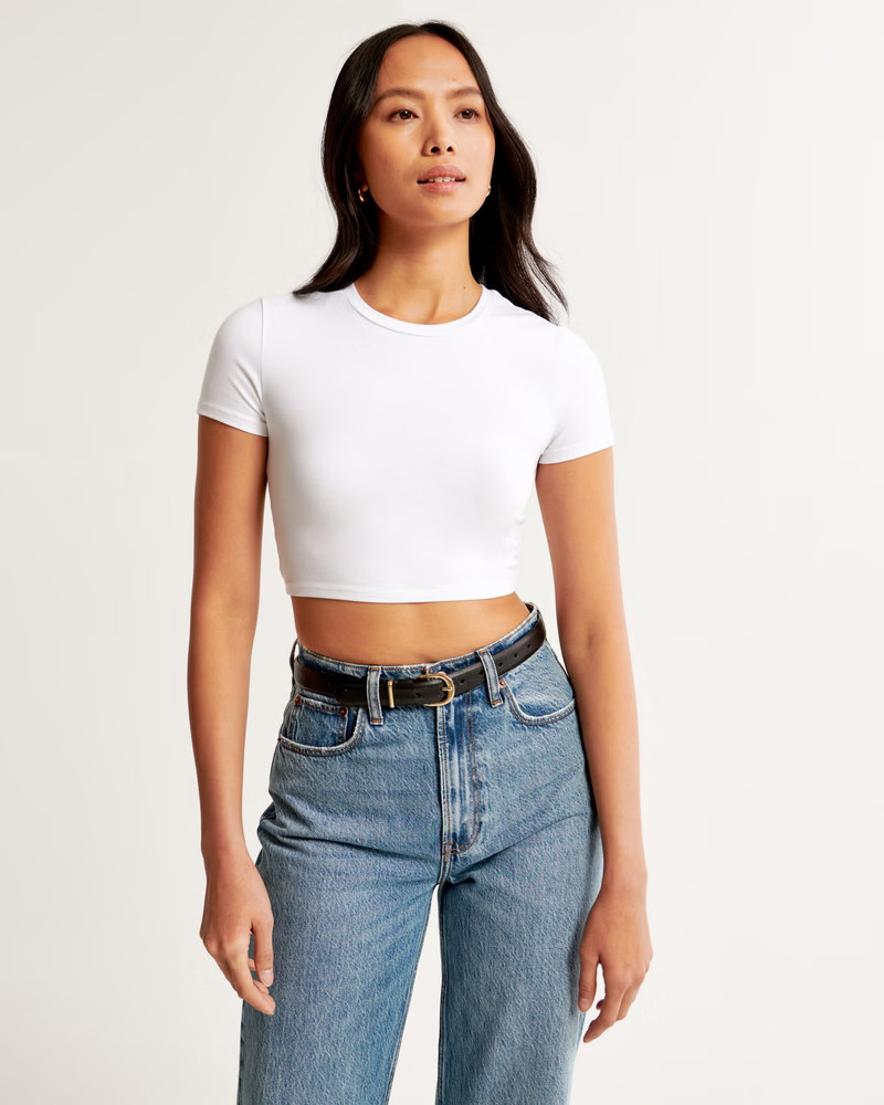 Essential Ultra Cropped Baby Tee | Abercrombie & Fitch (US)