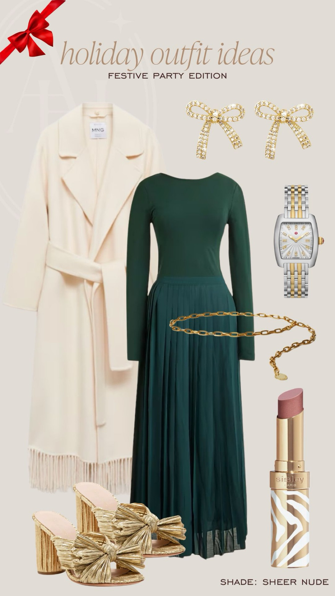 Holiday outfit idea. This green dress and bow detail heels are perfect for a holiday event. 

#LTKStyleTip #LTKSeasonal #LTKHoliday
