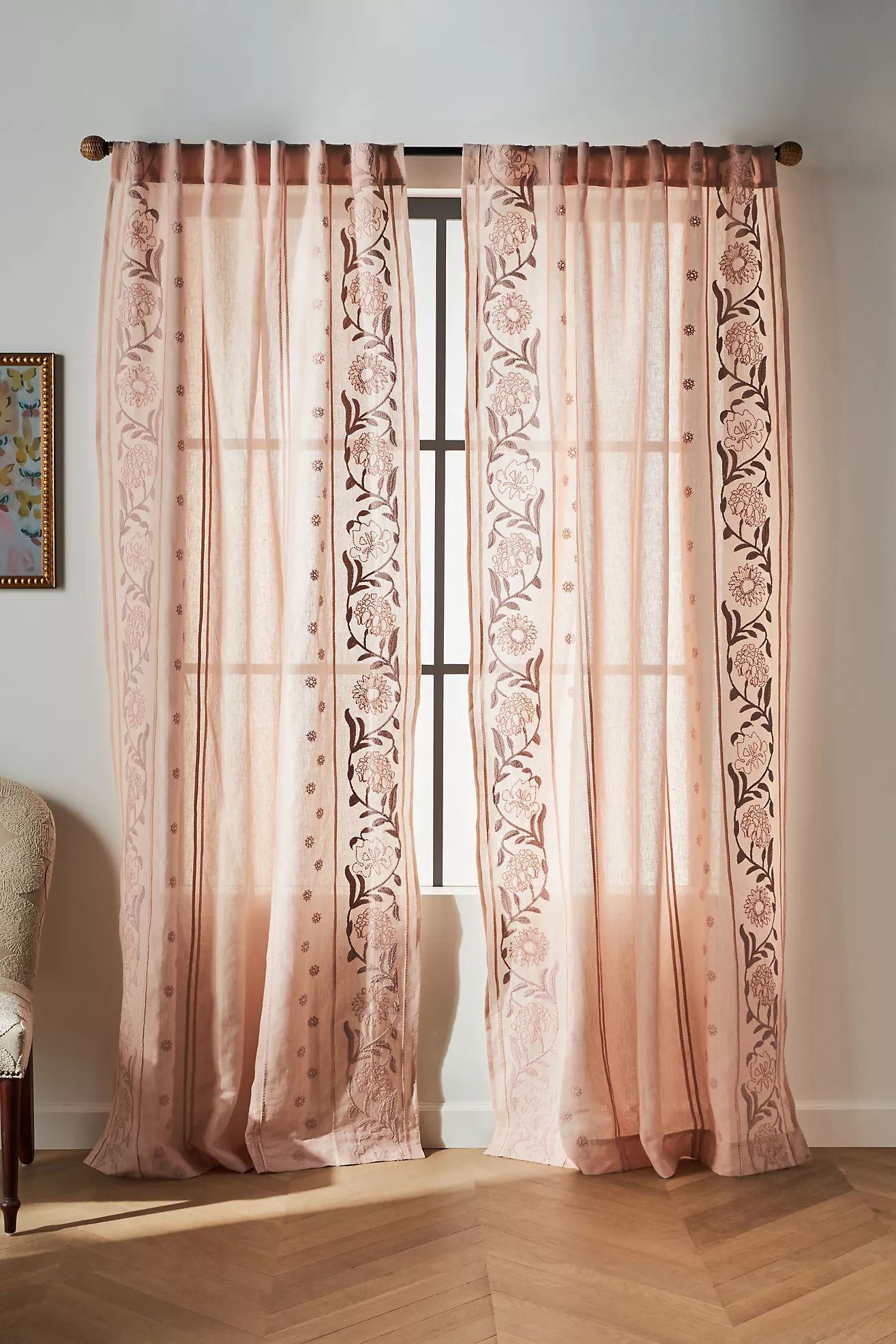 Embroidered Manette Curtain | Anthropologie (US)