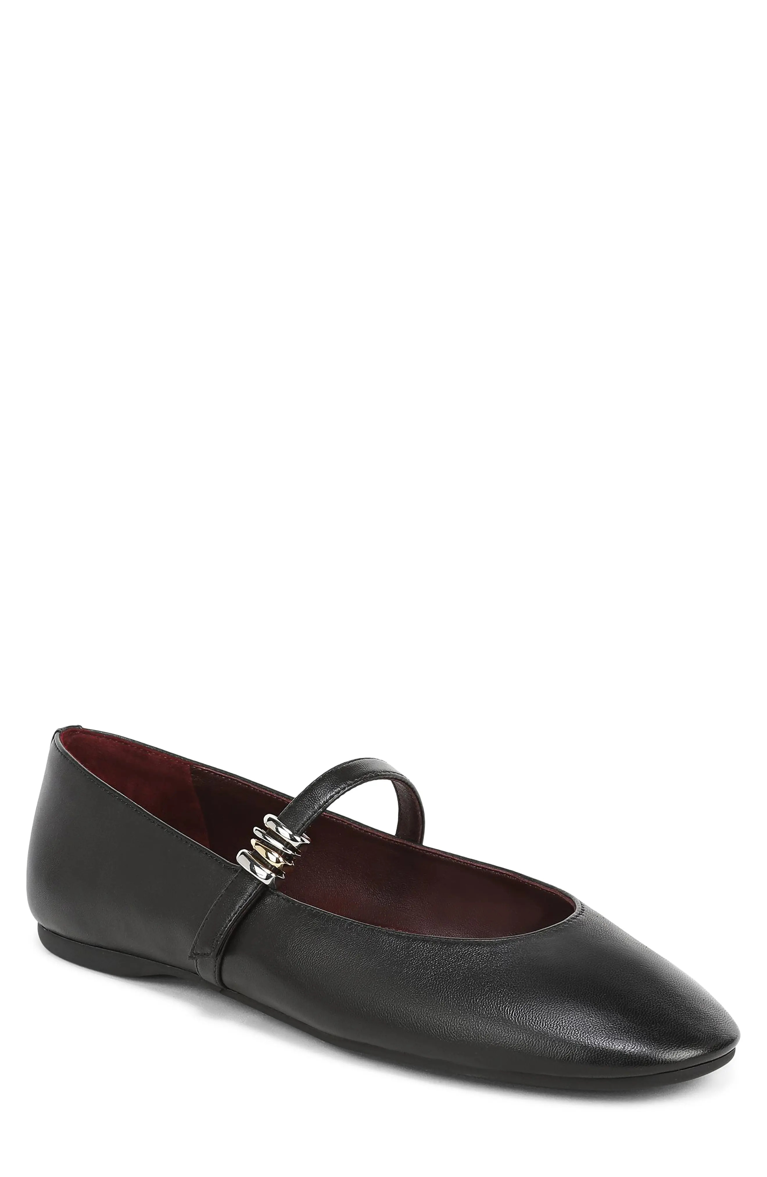 Vince Olivette Ballet Flat in Crimson Leather at Nordstrom, Size 7.5 | Nordstrom