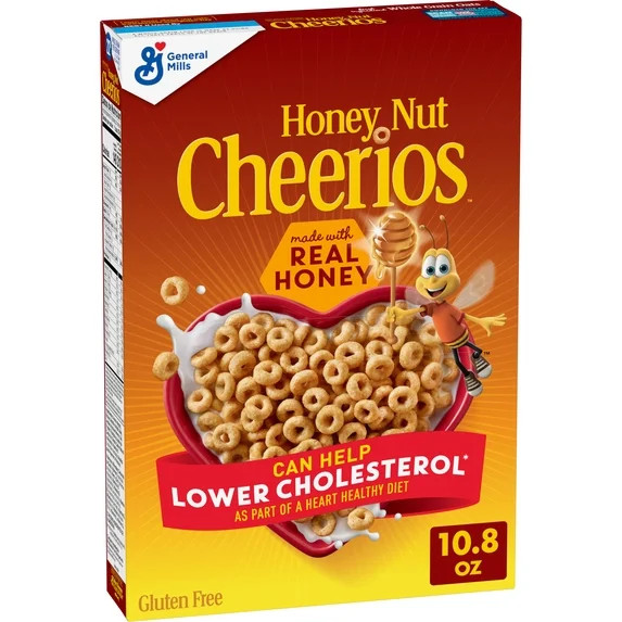Honey Nut Cheerios, Heart Healthy Gluten Free Breakfast Cereal, 10.8 oz | Walmart (US)
