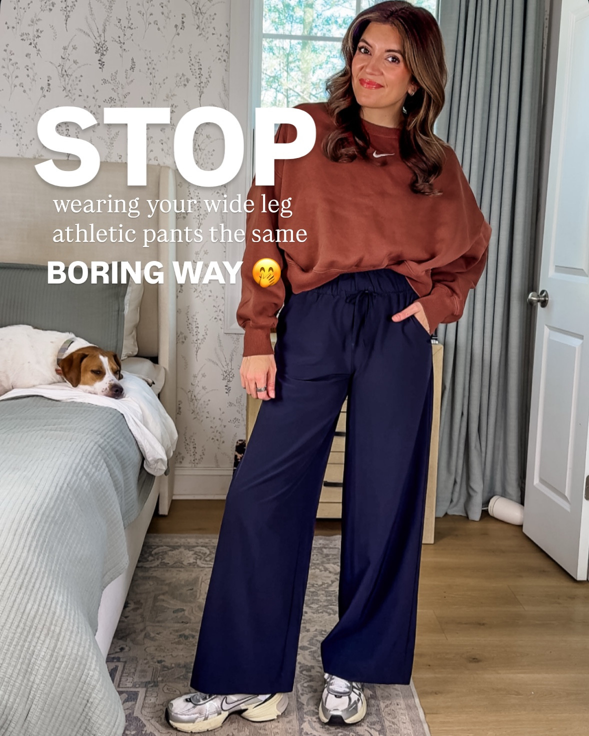 5 ways to wear the viral target wide leg athletic pants! I’m 5’7” wearing a size small in the pants (typical 2/4 or 26). Mom outfits for everyday! 

#LTKTall #LTKootd #LTKOver40