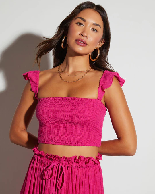 Posie Smocked Crop Top | VICI