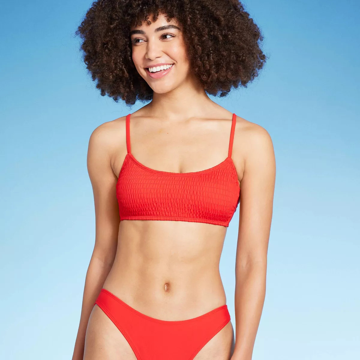 Women's Smocked Bralette Bikini Top - Wild Fable™ | Target