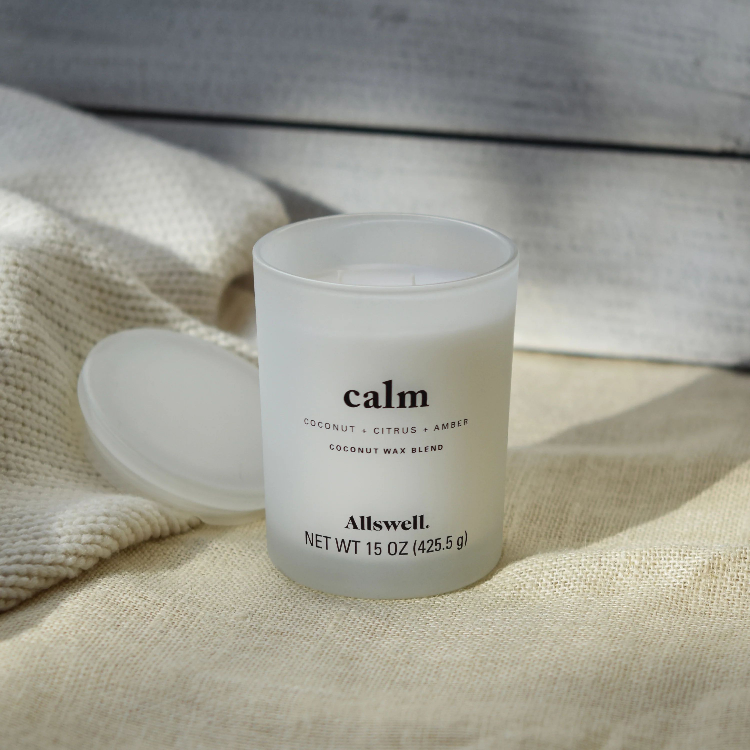 Calm (Coconut + Citrus + Amber) 2-Wick Spa Candle | Allswell Home