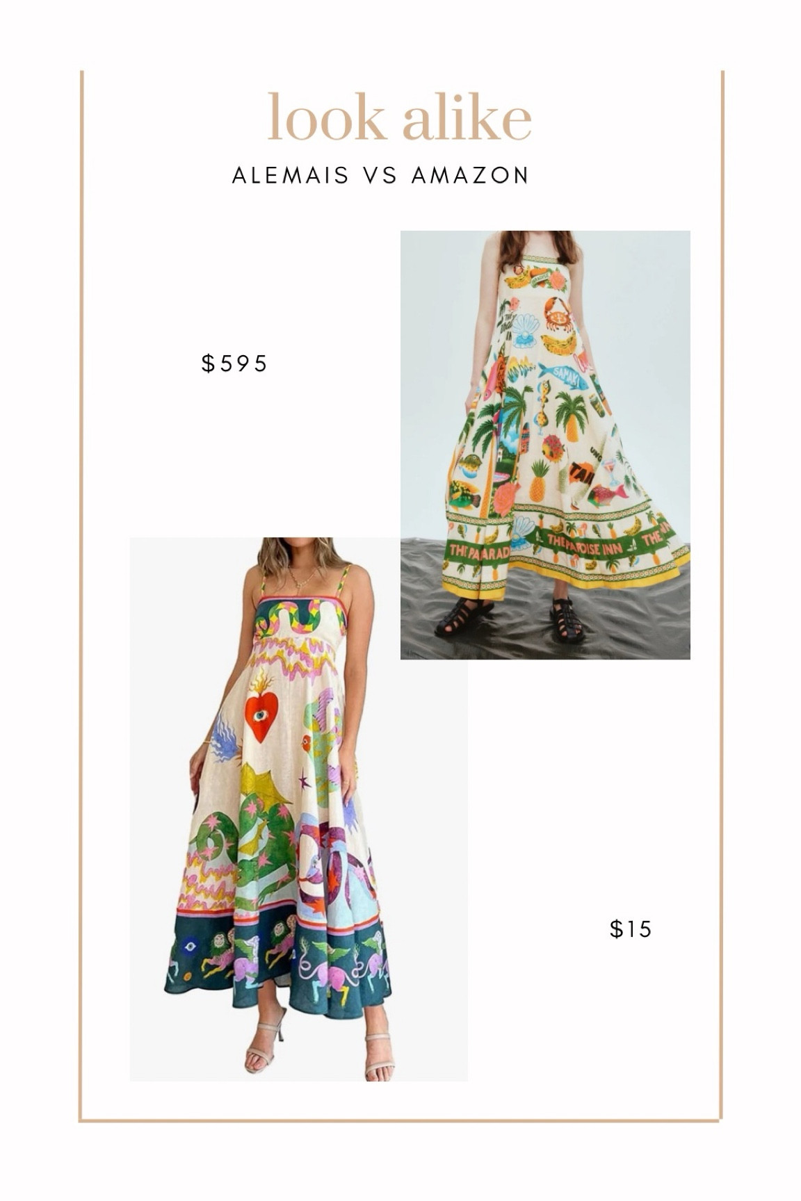 Alemais vs Amazon for a summer dress — I suggest save on this trendy look rather than splurge, the quality from Amazon is better than you’d expect. 

#LTKFindsUnder50 #LTKSeasonal