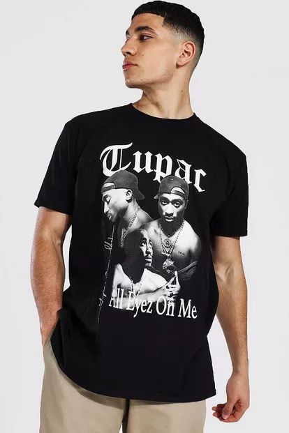 Oversized Tupac Homage License T-shirt | Boohoo.com (US & CA)