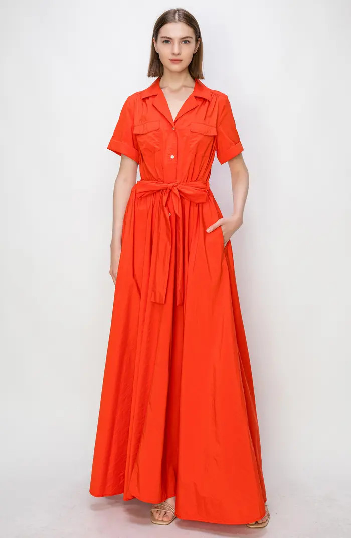 Tie Belt Poplin Maxi Shirtdress | Nordstrom