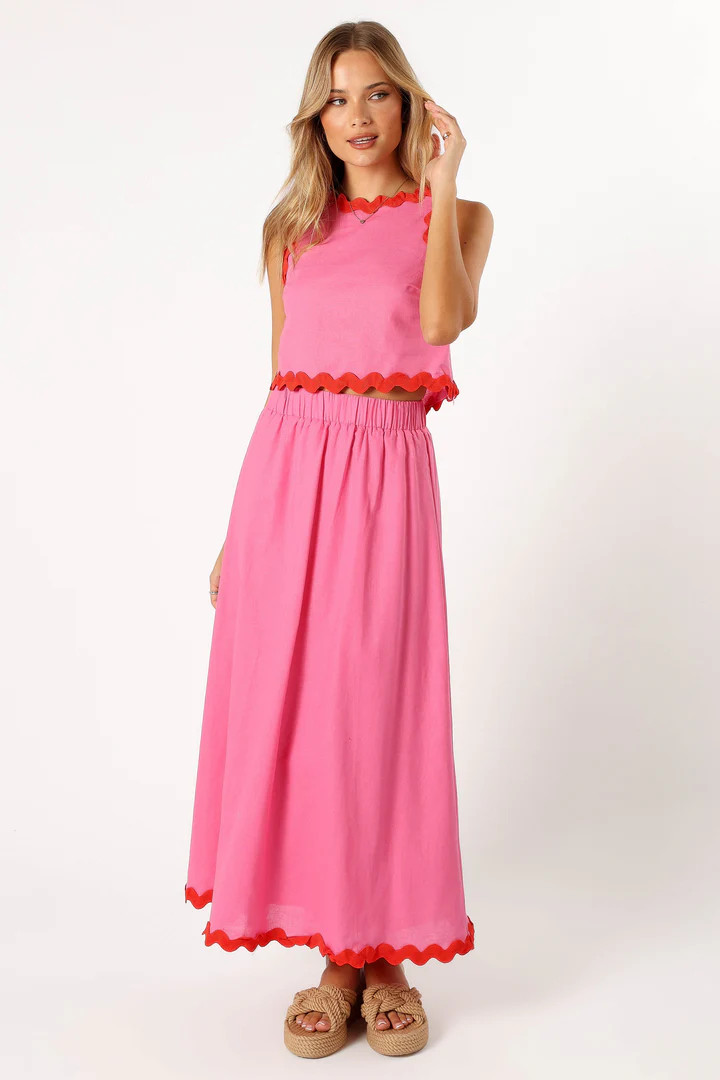 Chrissy Two Piece Set - Pink Red | Petal & Pup (US)