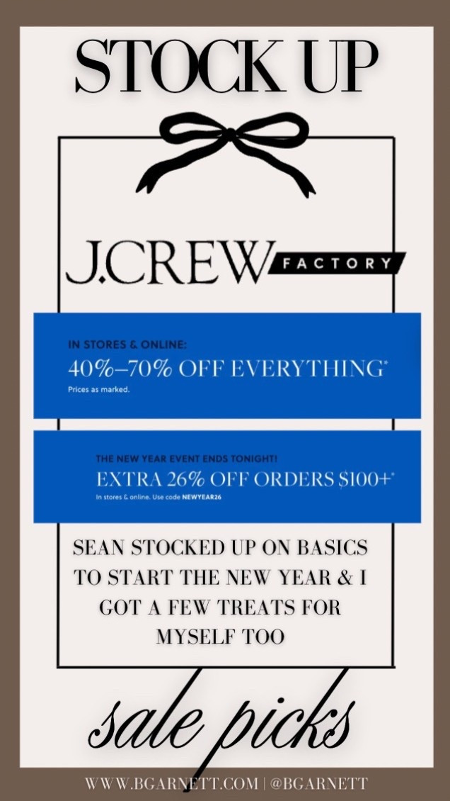 J. Crew Factory sale. Perfect of stock up on staples for the new year 

Sale finds | basics | men’s outfit | sale picks | J. Crew sale 

#LTKMens #LTKSeasonal #LTKSaleAlert