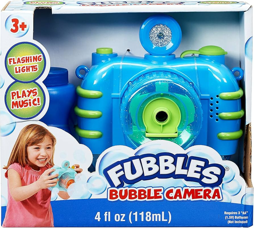 Fubbles Bubble Camera with Realistic Shutter Sound, Fun Lights and Music. Includes Premium Bubble... | Amazon (US)