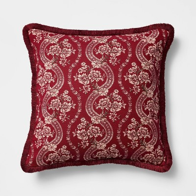 20"x20" Wallpaper Print Pillow Burgundy - Threshold™ designed with Studio McGee | Target