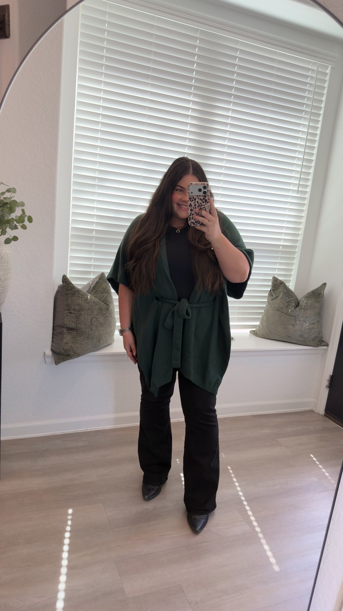 Church ootd. Short sleeve sweater. Cape sweater. Tie waist sweater. Boot cut jeans. Abercrombie boot cut jeans. Western booties. Western boots. Church outfit.

#LTKShoeCrush #LTKSeasonal #LTKStyleTip