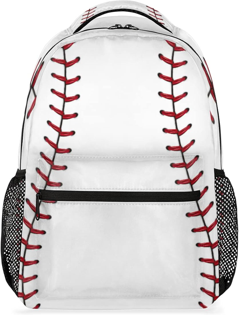 AUUXVA Baseball Stitches Laptop Backpack Kids Girls Boys Bookbag School Travel Tablet Back Pack S... | Amazon (US)