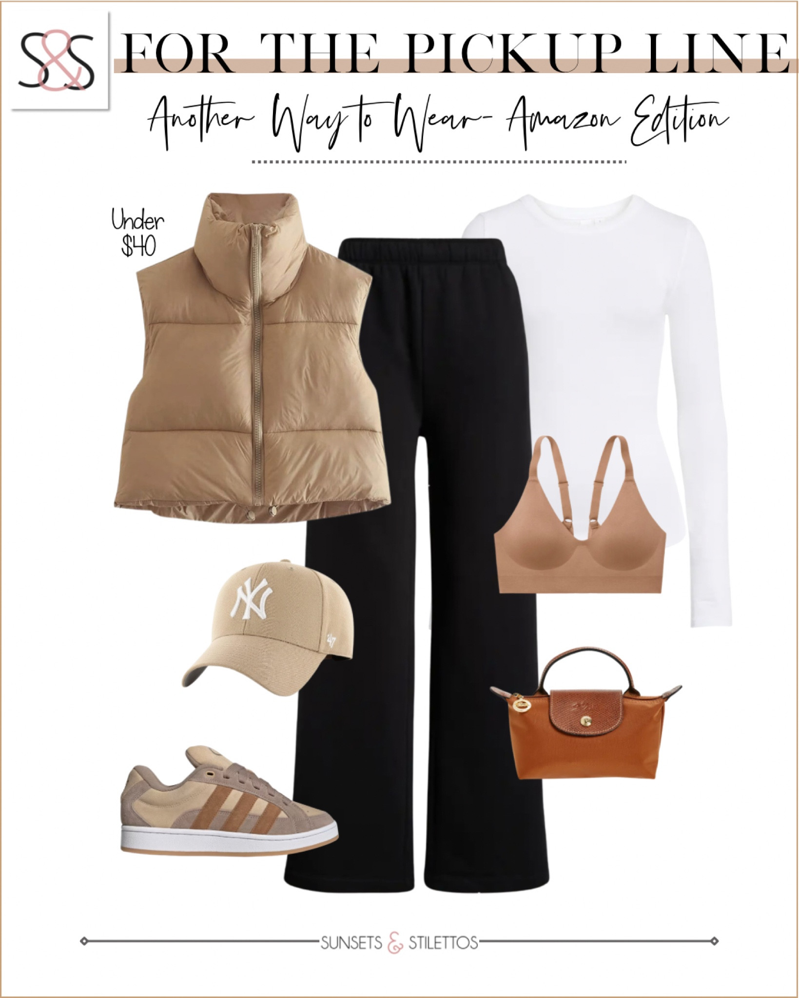 Another great way to style your Amazon puffer vest this winter season! Perfect holiday outfit idea, especially for Christmas or as a travel outfit!

Sunsets and Stilettos, weekend wear,, adidas sneakers 

#LTKHoliday #LTKTravel #LTKSeasonal