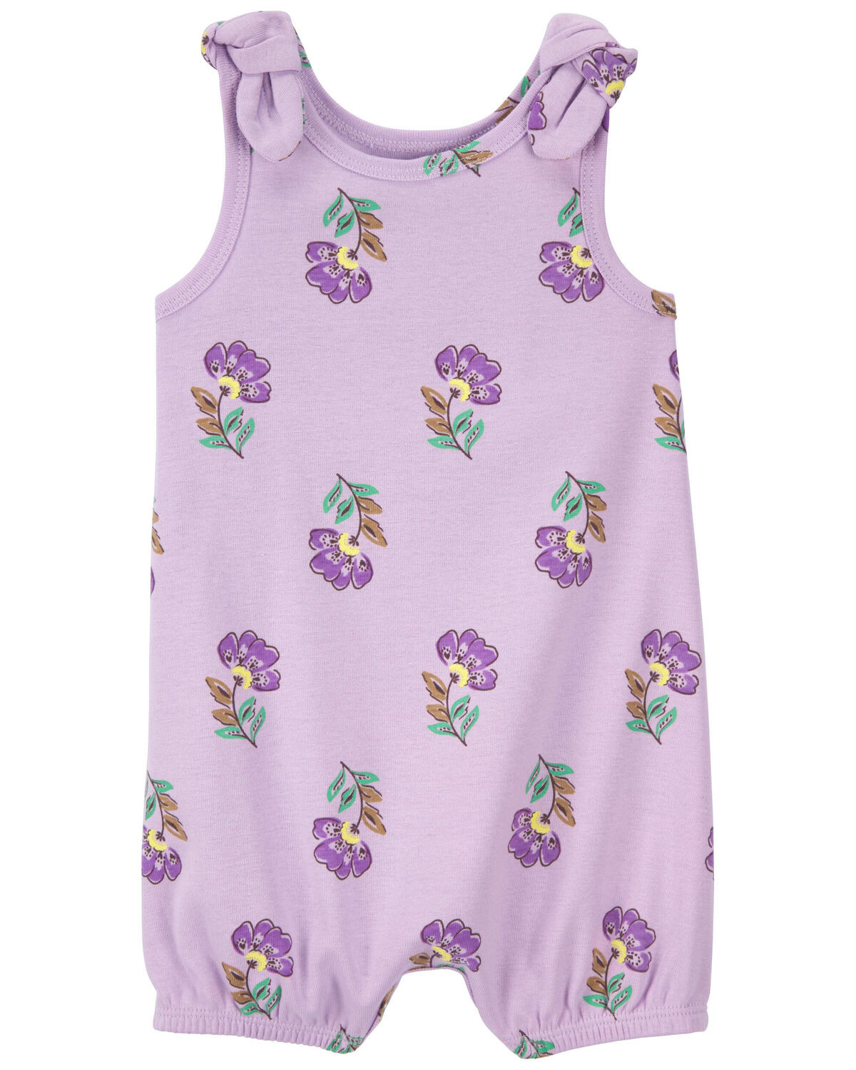 Purple Baby Floral Cotton Romper | carters.com | Carter's