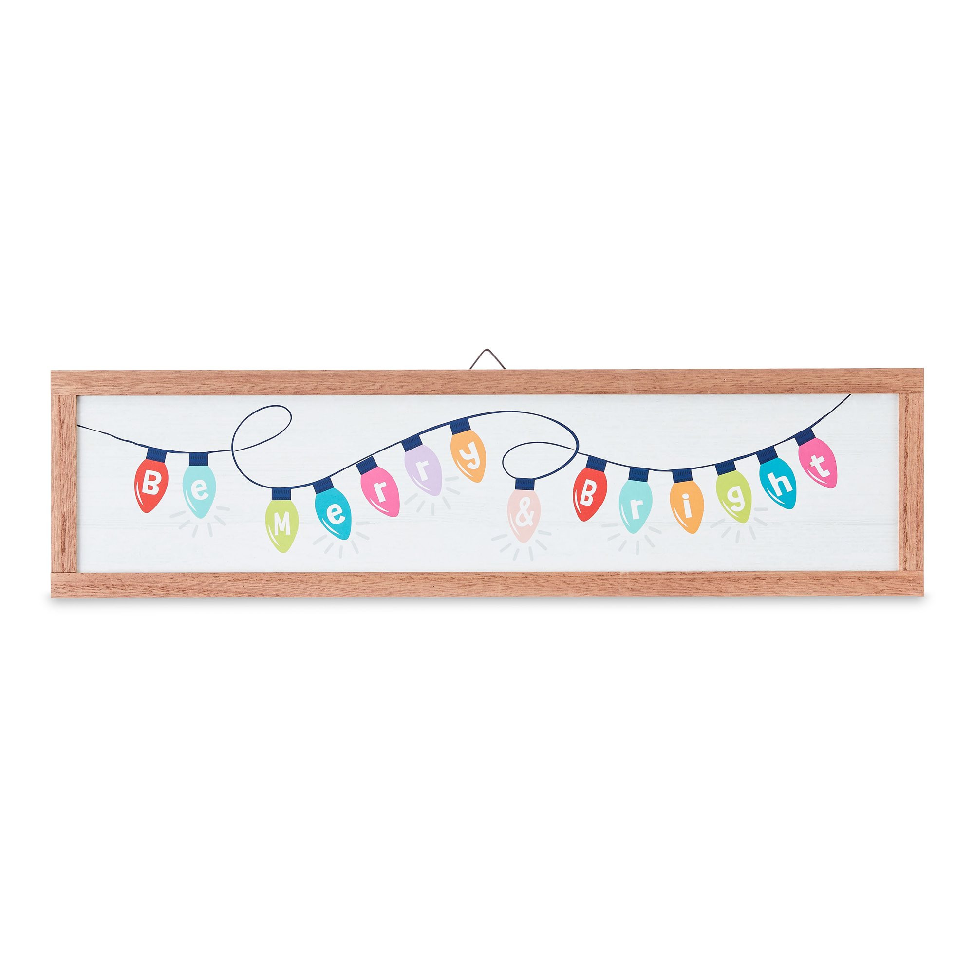 Multi-Color Merry & Bright Light Bulb Sign, 23 in, by Holiday Time | Walmart (US)