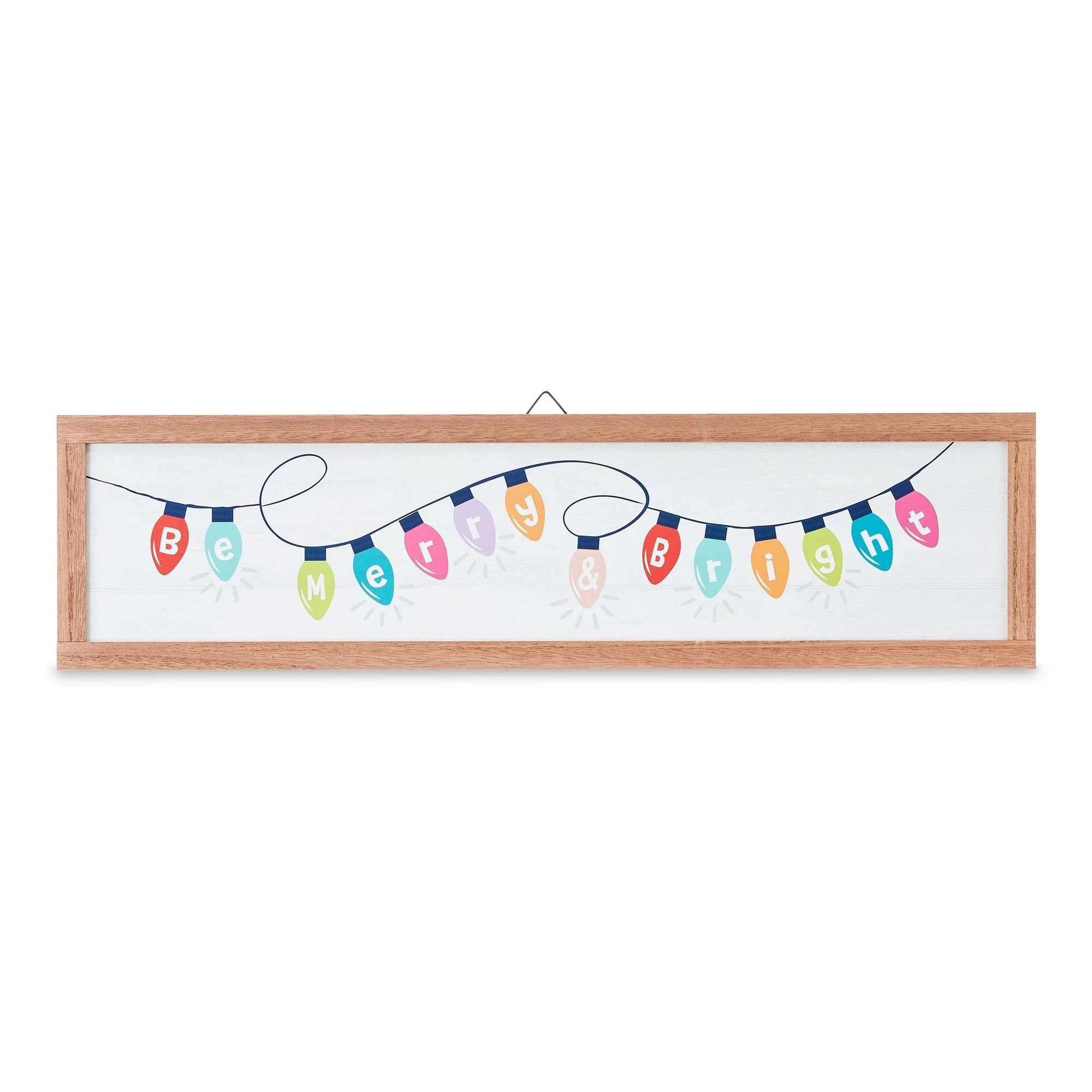 Multi-Color Merry & Bright Light Bulb Sign, 23 in, by Holiday Time | Walmart (US)
