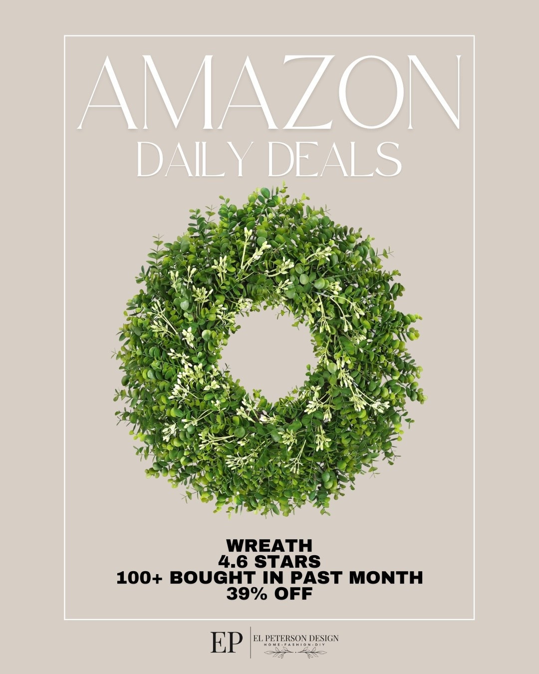 Amazon
Daily Deals 
Wreath 

#LTKSaleAlert #LTKHome