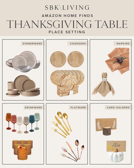 HOME \ Amazon finds for a pretty place setting for Thanksgiving 🦃🍂

Decor
Flatware
Dinnerware
Table 
Dining room 

#LTKparties #LTKhome #LTKSeasonal
